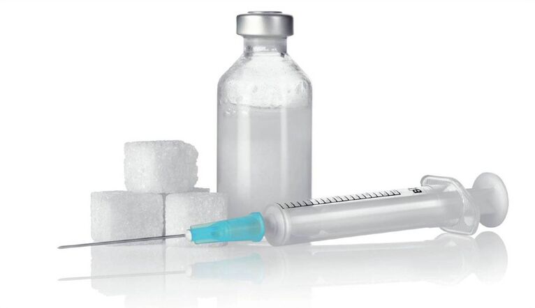 Inyecciones de insulina el tratamiento principal de la diabetes tipo 1